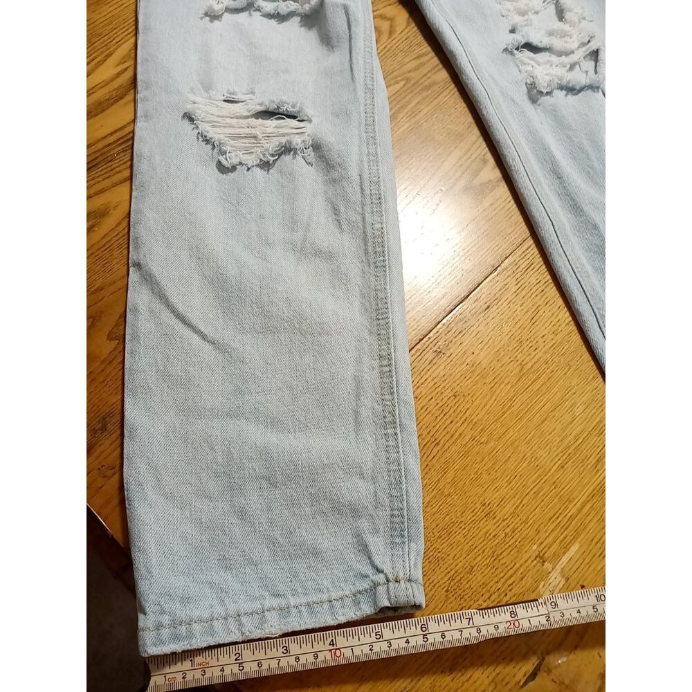RSQ OVERALLS Jeans Womens SMALL / MEDIUM ? ? BLUE Preowned DISTRESSED Denim - Picture 3 of 10